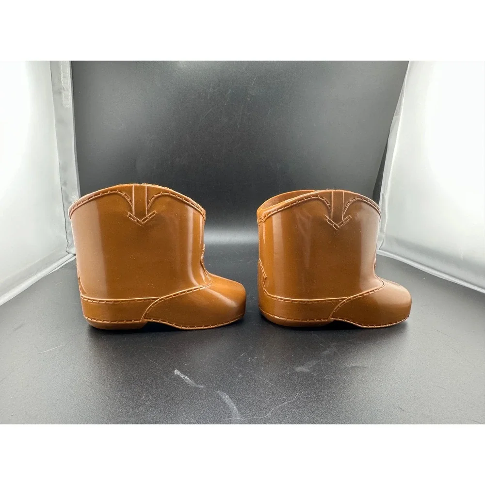 Coleco Cabbage Patch Kids Cowboy Western Brown Boots Cowgirl 1980s Vtg Doll Shoe